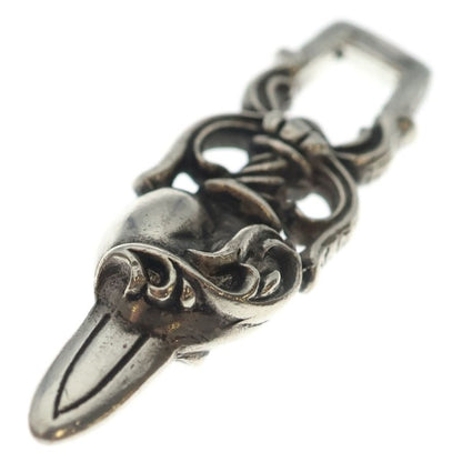 Chrome Hearts Dagger Heart Daga Pendant Top Silver