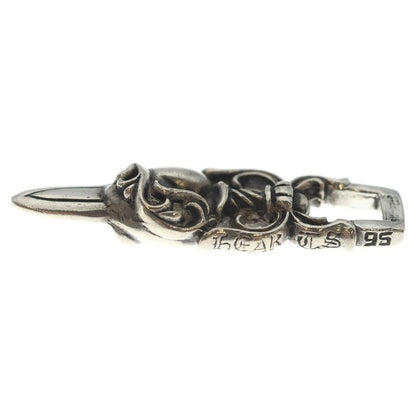 Chrome Hearts Dagger Heart Daga Pendant Top Silver