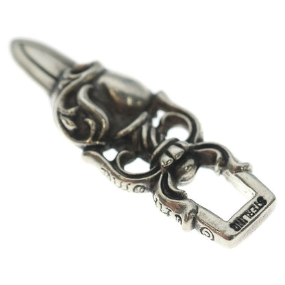 Chrome Hearts Dagger Heart Daga Pendant Top Silver