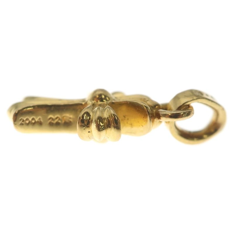 Chrome Hearts 22k Crs Bbyfat Baby Fat Cross Pendant Top Gold