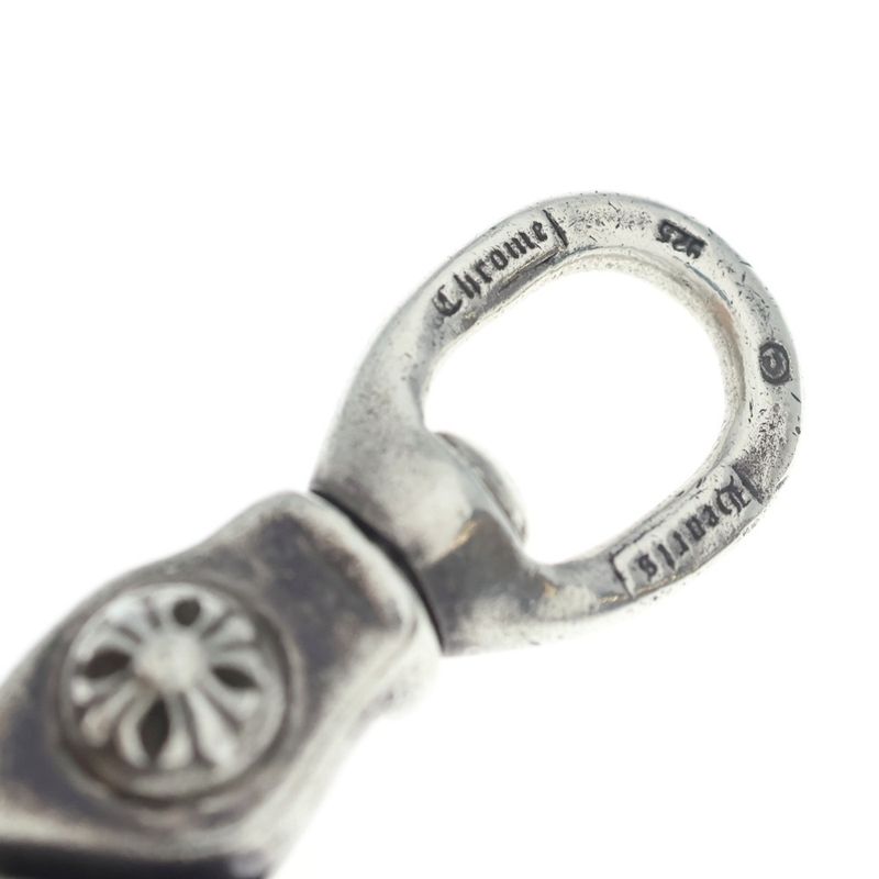 Chrome Hearts Swivel Clip Cross Ball Silver Shoulder Bag