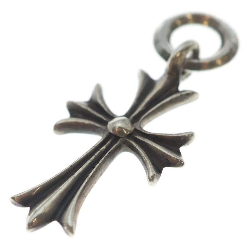 Chrome Hearts Tiny CH Cross Charm Necklace Top Silver