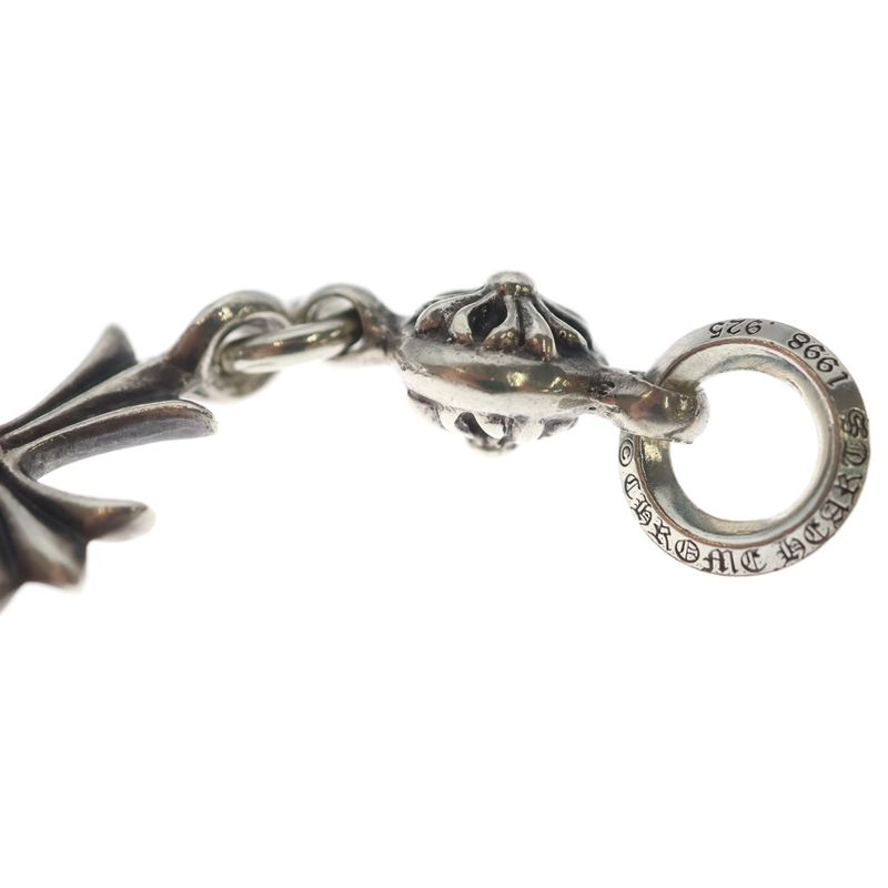 Chrome Hearts Tny CH Crs 1 Ball Tiny CH Cross Charm Pendant Top Silver