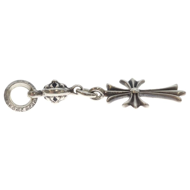 Chrome Hearts Tny CH Crs 1 Ball Tiny CH Cross Charm Pendant Top Silver