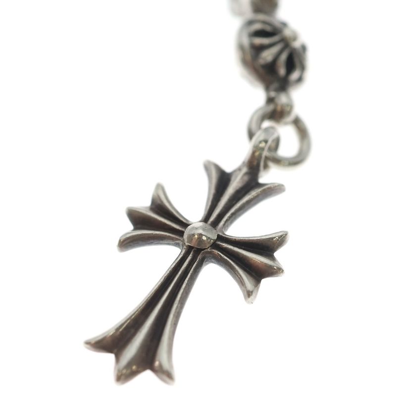 Chrome Hearts Tny CH Crs 1 Ball Tiny CH Cross Charm Pendant Top Silver