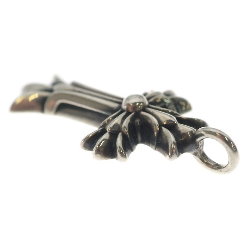 Chrome Hearts Dbl CH Crs Double CH Cross Charm Pendant Top Silver