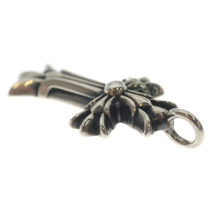 Chrome Hearts Dbl CH Crs Double CH Cross Charm Pendant Top Silver