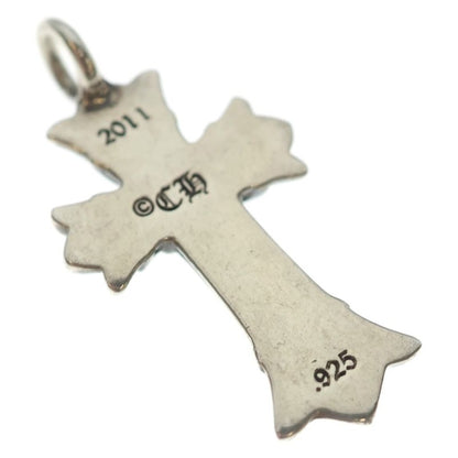 Chrome Hearts Dbl CH Crs Double CH Cross Charm Pendant Top Silver