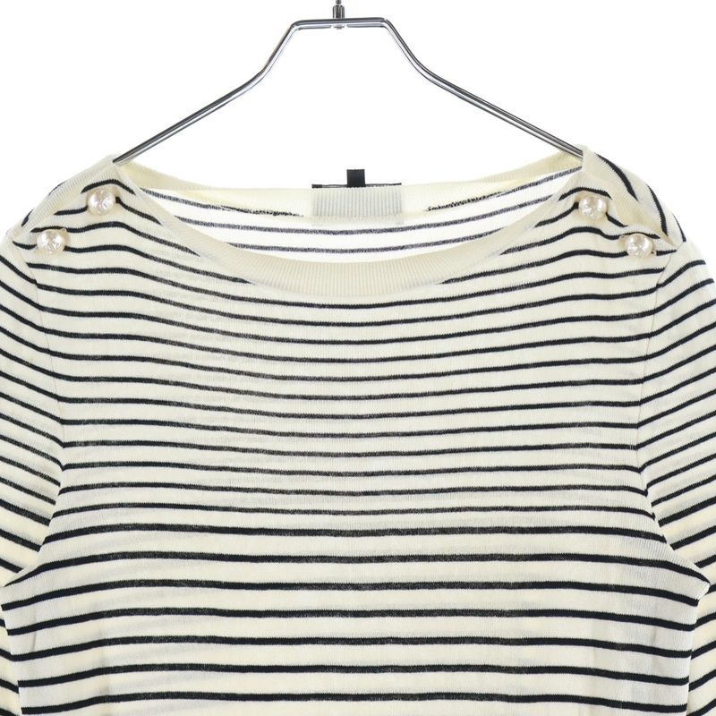 Chanel Coco Pearl Border Dress White