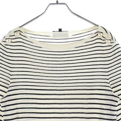 Chanel Coco Pearl Border Dress White