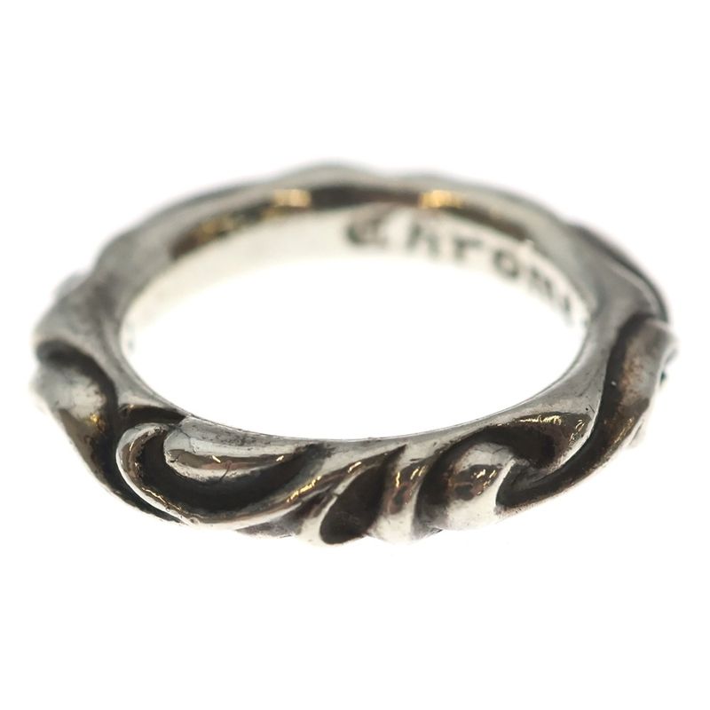 Chrome Hearts Scrl Band Scroll Ring Silver
