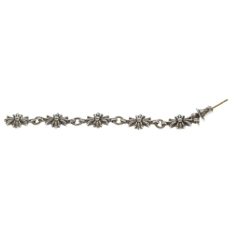 Chrome Hearts Tiny CH Pls 5 Ech Plus 5 Drop Silver Earrings