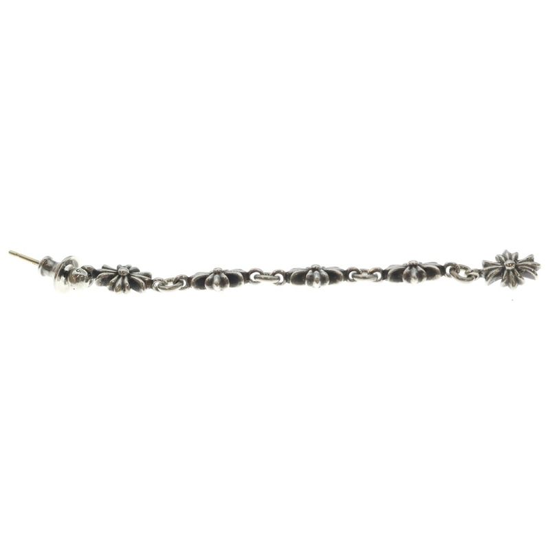 Chrome Hearts Tiny CH Pls 5 Ech Plus 5 Drop Silver Earrings