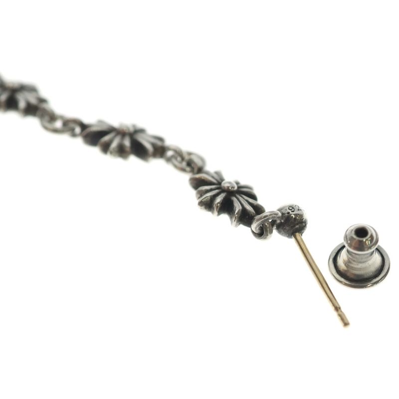 Chrome Hearts Tiny CH Pls 5 Ech Plus 5 Drop Silver Earrings