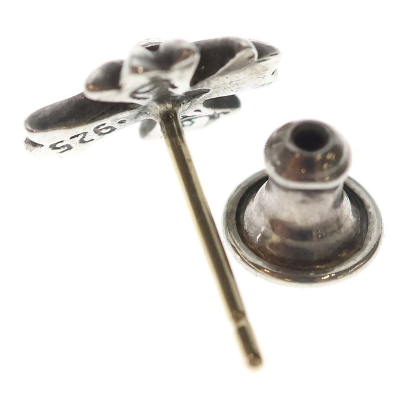 Chrome Hearts No2 CH Crs CH Cross Studs Earrings Silver