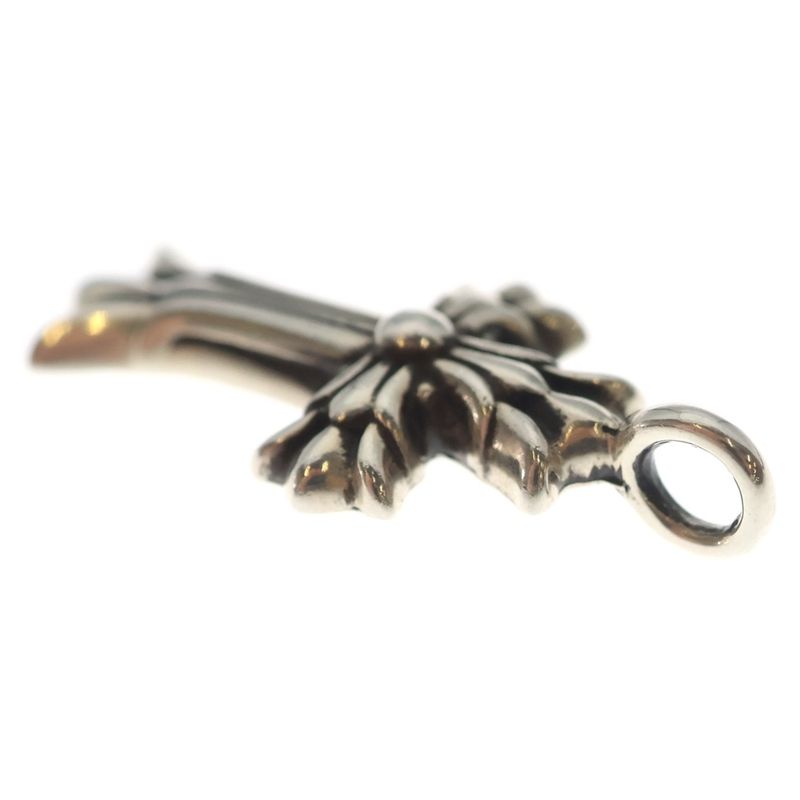 Chrome Hearts Dbl CH Crs Double CH Cross Charm Pendant Top Silver