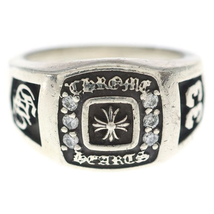 Chrome Hearts SM Champion Small Ring Pave Diamond Silver