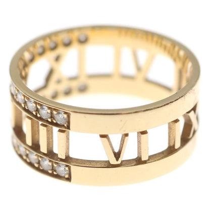 Tiffany & Co Atlas Half Diamond Ring Pink Gold