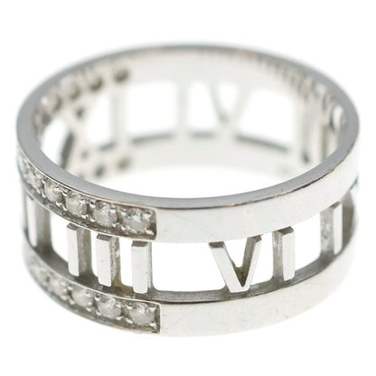 Tiffany & Co Atlas Half Diamond Ring Silver
