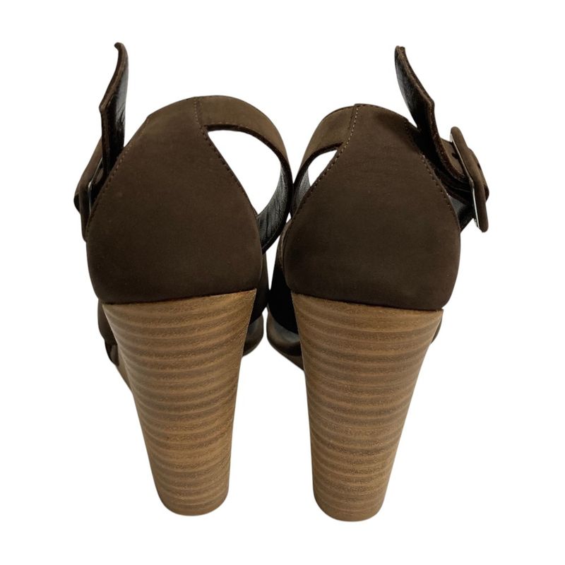 Hermes Chaine D'ancre Belt Ankle Strap Sandals 34.5 Brown