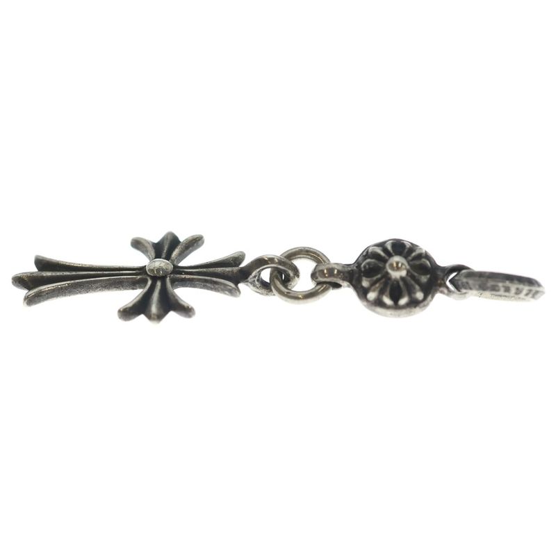 Chrome Hearts Tny CH Crs 1 Ball Tiny CH Cross Charm Pendant Top Silver