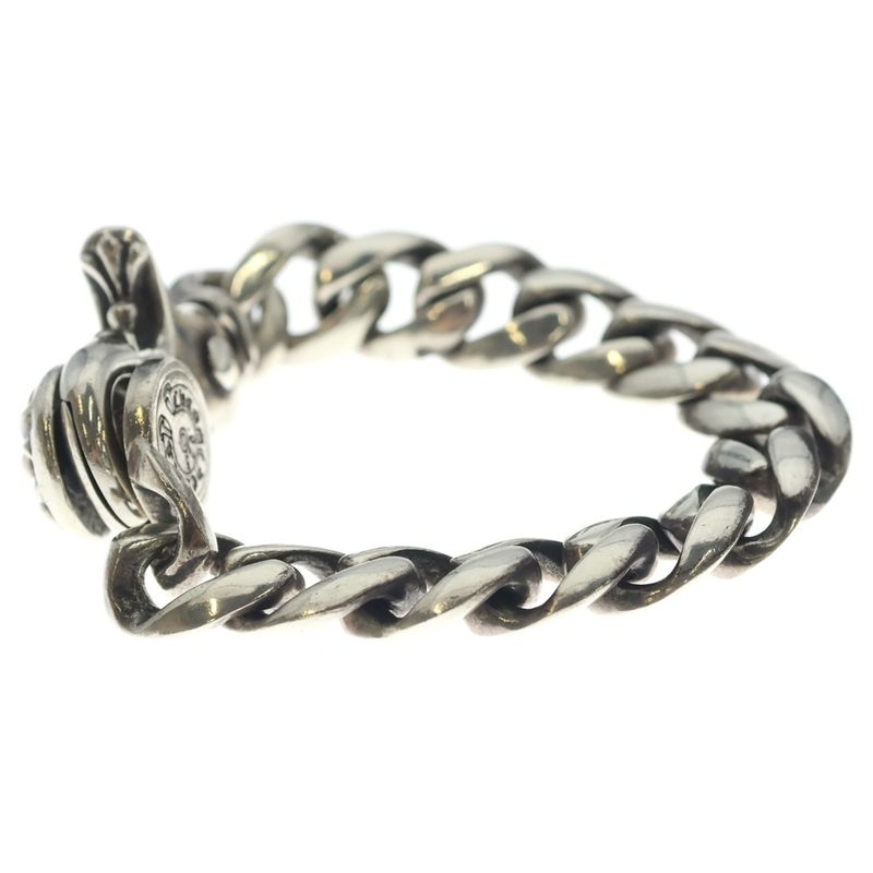 Chrome Hearts Clsc Chn Lnk Classic Link Clip Bracelet 13 Links Silver