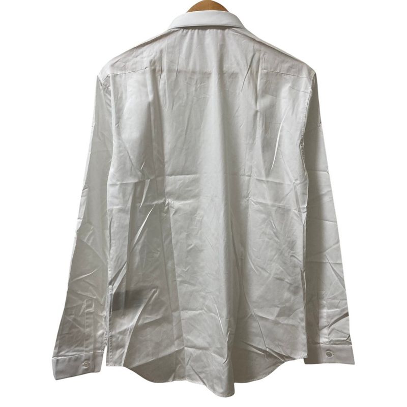 Dior Homme Bee Embroidery Long Sleeve Broad Shirt 43 White