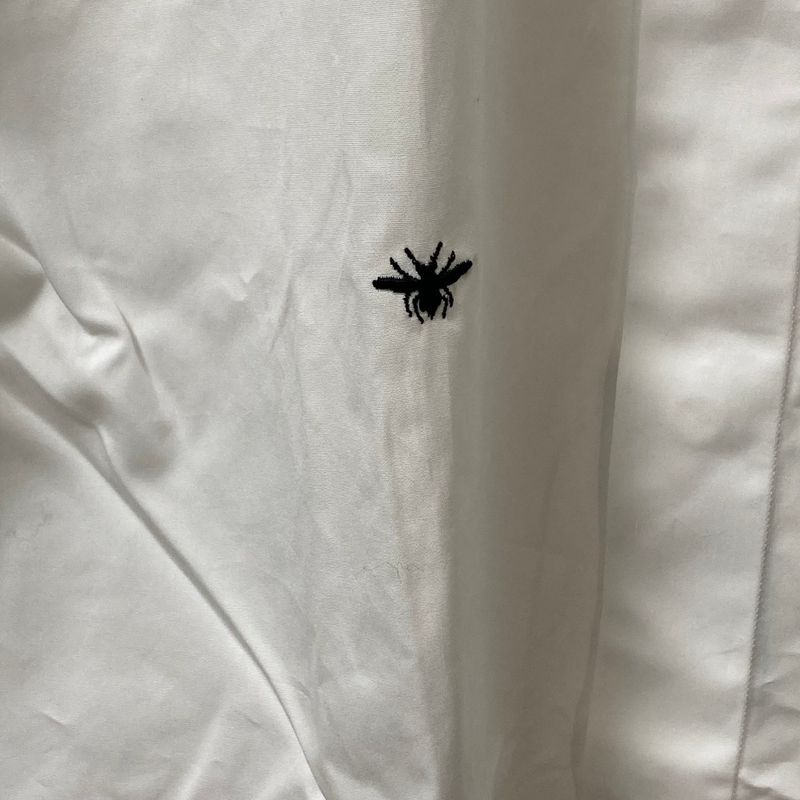 Dior Homme Bee Embroidery Long Sleeve Broad Shirt 43 White