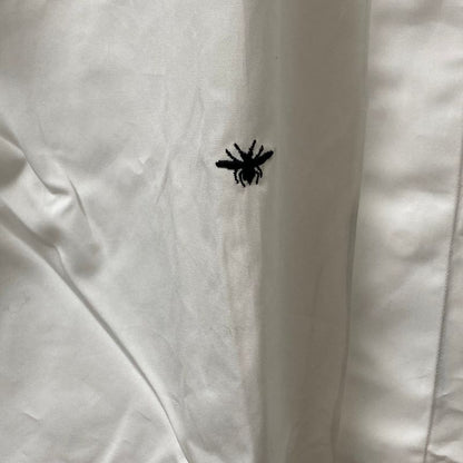 Dior Homme Bee Embroidery Long Sleeve Broad Shirt 43 White