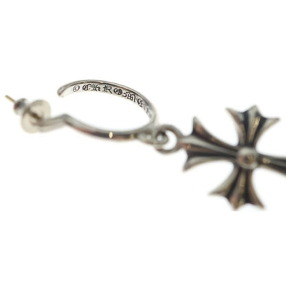 Chrome Hearts Tiny CH Cross Hoop Earrings Silver