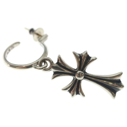 Chrome Hearts Tiny CH Cross Hoop Earrings Silver