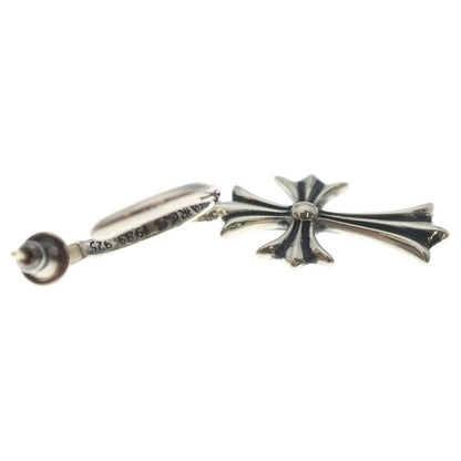 Chrome Hearts Tiny CH Cross Hoop Earrings Silver