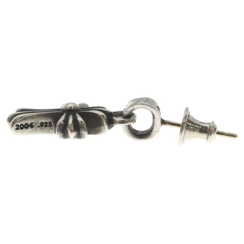 Chrome Hearts Bby Pprchn Baby Fat Cross Drop Earrings Silver