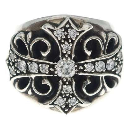 Chrome Hearts Keeper P Dmnd Pave Diamond Silver Ring
