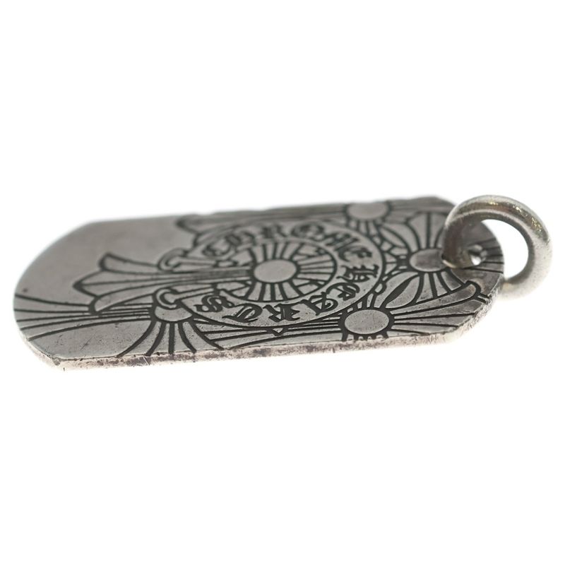 Chrome Hearts D Tag Lrg God Bless Large God Breath Dog Tag Pendant Top Silver
