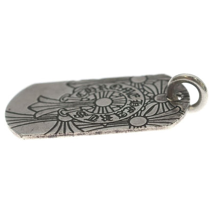 Chrome Hearts D Tag Lrg God Bless Large God Breath Dog Tag Pendant Top Silver