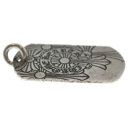 Chrome Hearts D Tag Lrg God Bless Large God Breath Dog Tag Pendant Top Silver