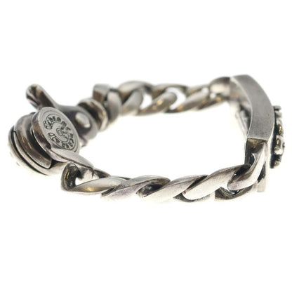 Chrome Hearts ID Daggerbby Flrl P D Daga Classic Link Clip Bracelet Pave