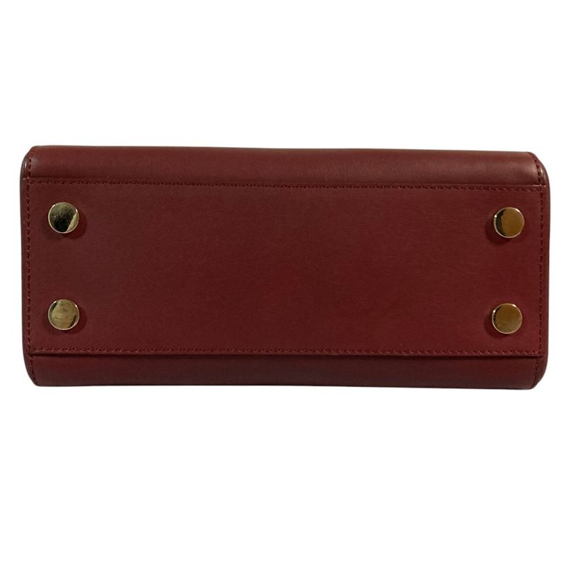 Max Mara Macsmart la Leather 2-Way Handbag Shoulder Back Gold s