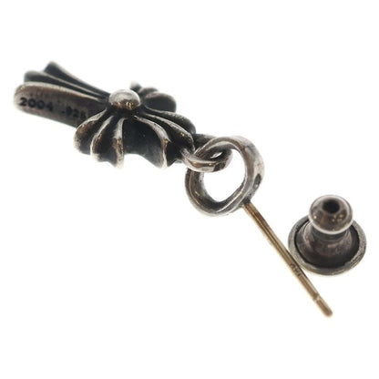 Chrome Hearts Bby Pprchn Baby Fat Cross Drop Earrings Silver