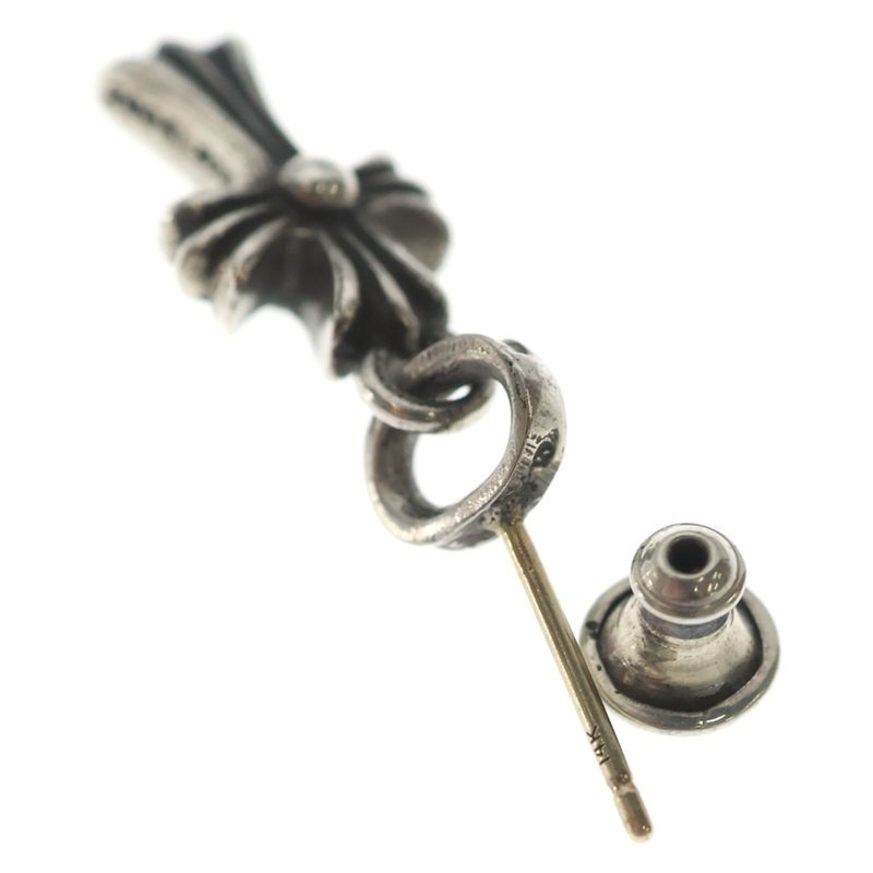 Chrome Hearts Bby Pprchn Baby Fat Cross Drop Earrings Silver
