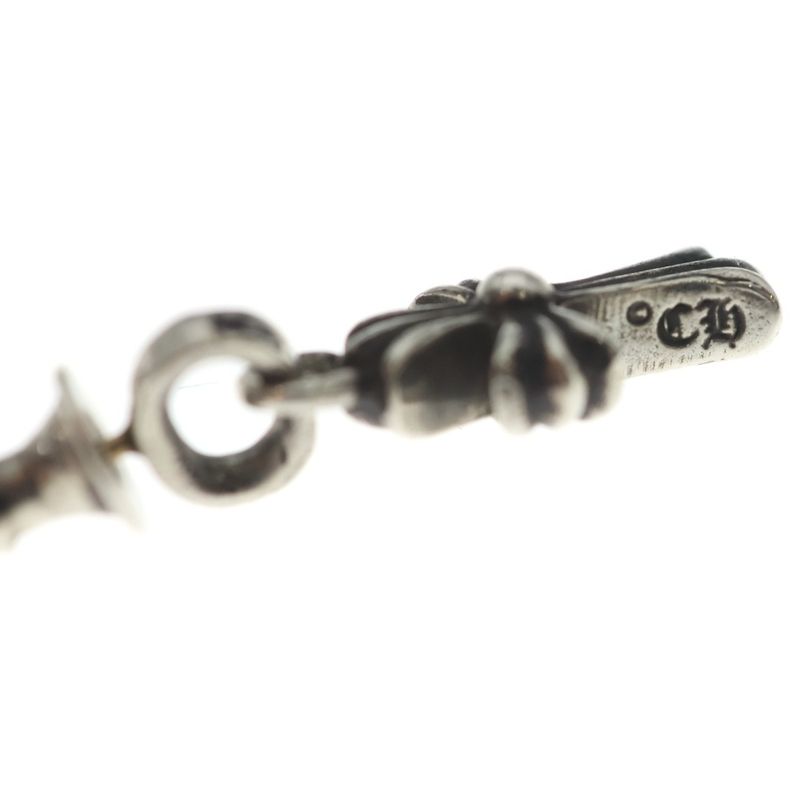 Chrome Hearts Bby Pprchn Baby Fat Cross Drop Earrings Silver