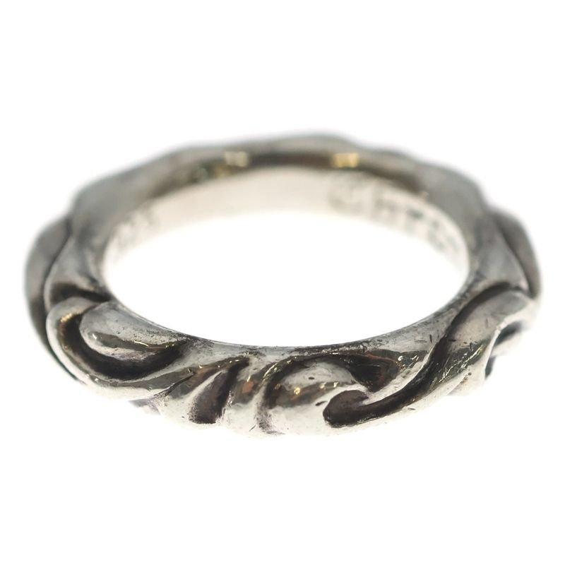 Chrome Hearts Scrl Band Scroll Ring Silver