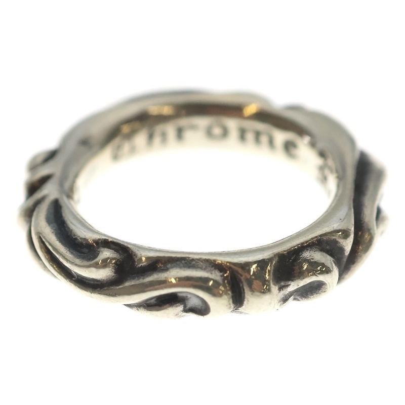 Chrome Hearts Scrl Band Scroll Ring Silver