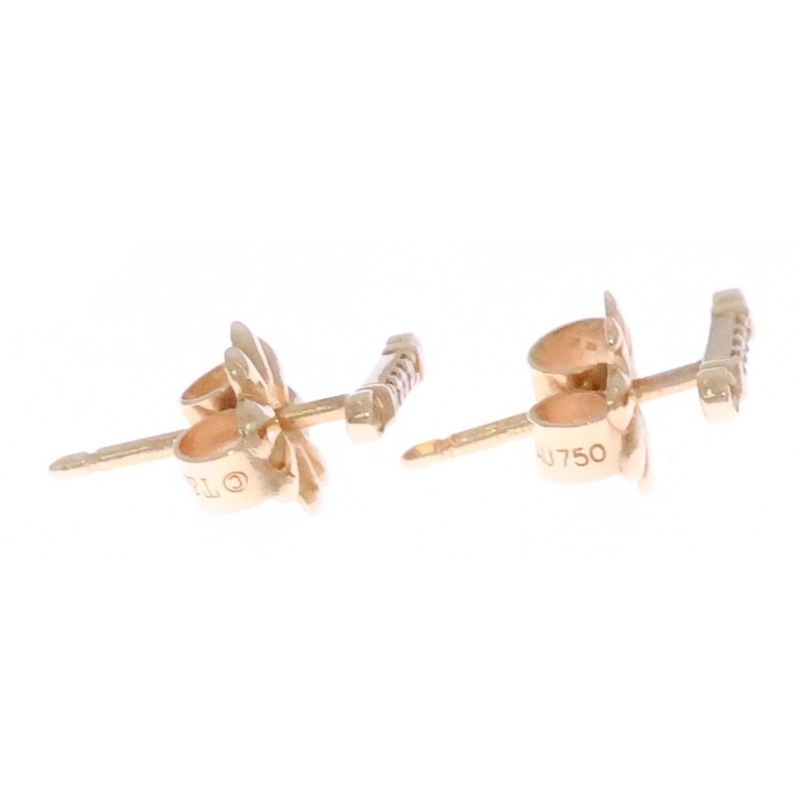Tiffany & Co Fleur Doris Stem Diamond Earrings Pink Gold 18k