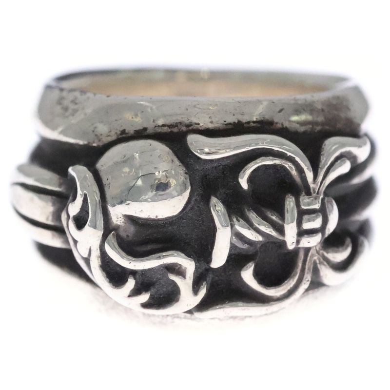Chrome Hearts Dagger Heart Daga Ring Silver