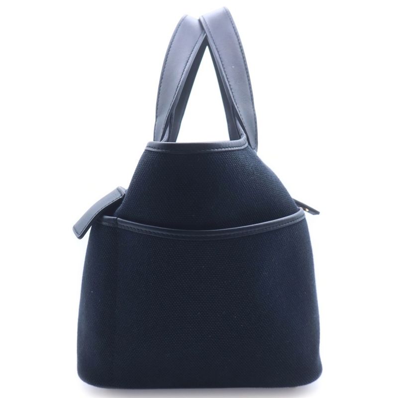 Hermes Picotin Lock PM Cargo Handbag Black Toile Elan Swift Gold
