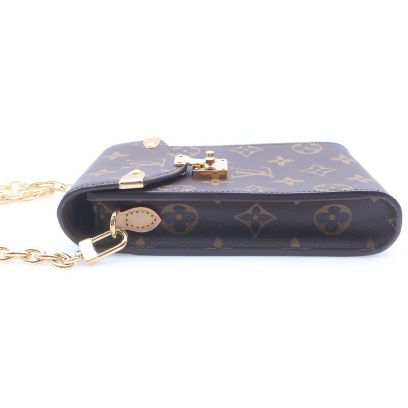Louis Vuitton Monogram Phone Pouch Metis Mini Shoulder Bag Brown Gold