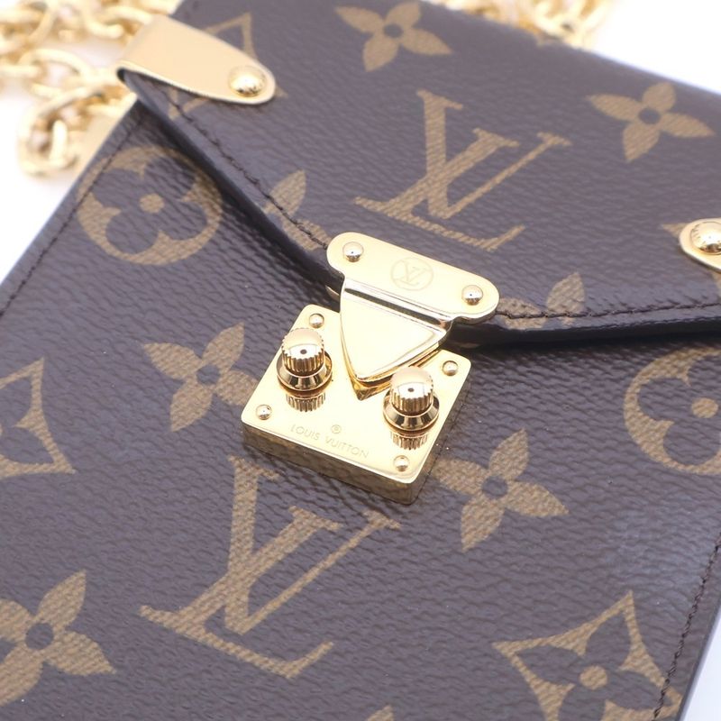 Louis Vuitton Monogram Phone Pouch Metis Mini Shoulder Bag Brown Gold