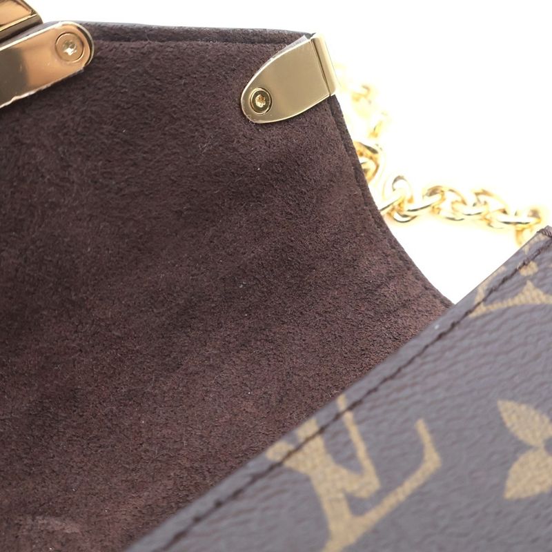 Louis Vuitton Monogram Phone Pouch Metis Mini Shoulder Bag Brown Gold